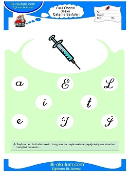 Çocuklar İçin i Sesi Çalışma Sayfaları 